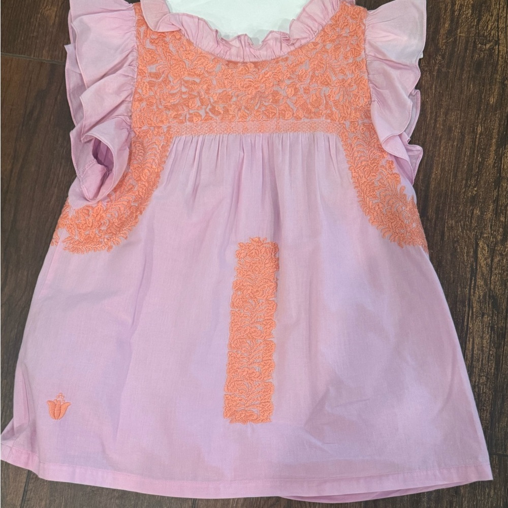 Pink and Orange Ruffle shirt